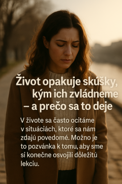 Život opakuje skúšky – kým si z nich nevezmeme to, čo potrebujeme
